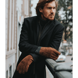 Jack (brown) – Suede leather gloves with luxurious sheep fur lining