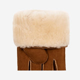 Jack (camel) – Suede leather gloves with luxurious sheep fur lining