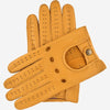 Leonardo (yellow) - Italian driving gloves made of American deerskin leather - Leather Gloves Online - Luxury Leather Gloves - 1