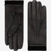 Lorenzo (black) - Italian gloves made of American deerskin leather with cashmere lining - Leather Gloves Online - Luxury Leather Gloves - 1