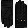Luca (black) - Italian lambskin leather gloves with cashmere lining and checkered pattern - Leather Gloves Online - Luxury Leather Gloves - 2