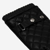 Luca (black) - Italian lambskin leather gloves with cashmere lining and checkered pattern - Leather Gloves Online - Luxury Leather Gloves - 4