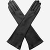 Lucia (black) - Italian unlined 12-button length leather opera gloves - Leather Gloves Online - Luxury Leather Gloves - 1