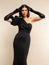 Lucia (black) - Italian unlined 12-button length leather opera gloves - Leather Gloves Online - Luxury Leather Gloves - 2