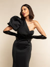 Lucia (black) - Italian unlined 12-button length leather opera gloves - Leather Gloves Online - Luxury Leather Gloves - 3