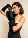 Lucia (black) - Italian unlined 8-button length leather opera gloves - Leather Gloves Online - Luxury Leather Gloves - 5