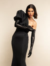 Lucia (black) - Italian unlined 16-button length leather opera gloves - Leather Gloves Online - Luxury Leather Gloves - 5