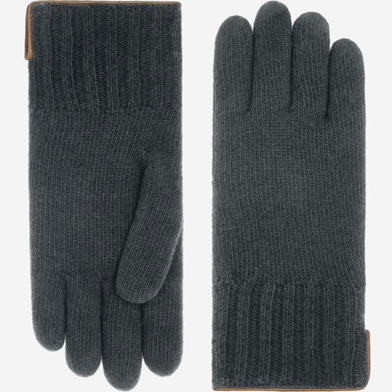 Luciano (grey) - Handmade Italian knitted wool gloves with luxurious cashmere lining - Leather Gloves Online - Luxury Wool Gloves - 1