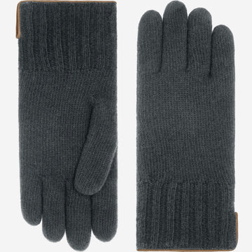 Luciano (grey) - Handmade Italian knitted wool gloves with luxurious cashmere lining - Leather Gloves Online - Luxury Wool Gloves - 1