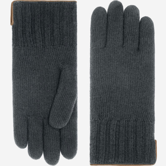 Luciano (grey) - Handmade Italian knitted wool gloves with luxurious cashmere lining - Leather Gloves Online - Luxury Wool Gloves - 1