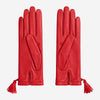 MM5010 (red) - Italian lambskin tassel gloves with luxurious cashmere lining
