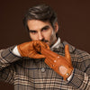 Marcello (brown) – Luxurious Italian peccary driving gloves - Leather Gloves Online - Luxury Leather Gloves - 9