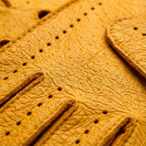 Marcello (yellow) – Luxurious Italian peccary driving gloves