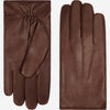 Marco (brown) - Italian lambskin leather gloves with white rabbit fur lining - Leather Gloves Online - Luxury Leather Gloves - 2