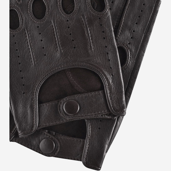 Mario (black) - Italian lambskin leather driving gloves & touchscreen feature - Leather Gloves Online - Luxury Leather Gloves - 3
