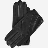 Mario (black) - Italian lambskin leather driving gloves & touchscreen feature