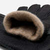 Matteo (black) - Italian gloves made of American deerskin leather with cashmere lining