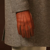 Matteo (brown) - Italian gloves made of American deerskin leather with cashmere lining