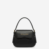 Ottavia (black) - Italian calf leather women's crossbody bag (with shoulder strap)