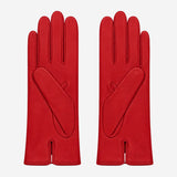 P2666 (red) - Women’s unlined Italian lambskin leather dress gloves