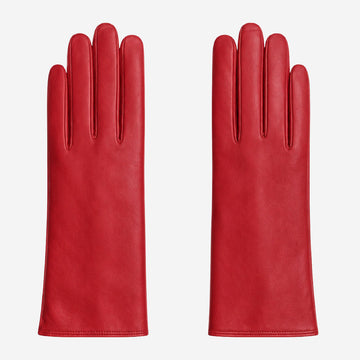 P2666 (red) - Women’s unlined Italian lambskin leather dress gloves