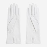 PZ01G (white) – Unlined Italian lambskin embroidered dress gloves