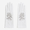 PZ01G (white) – Unlined Italian lambskin embroidered dress gloves