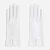 PZ01P (white) - Unlined embroidered Italian lambskin leather gloves