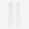 PZ01W14G (white) - Unlined Italian lambskin 16-button opera gloves with embroidery