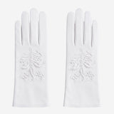 PZ01 (white) – Embroidered unlined Italian lambskin opera gloves
