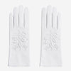 PZ01 (white) – Embroidered unlined Italian lambskin opera gloves