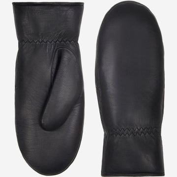 Paris (black) – Sheepskin leather mittens with lambswool lining and touchscreen feature