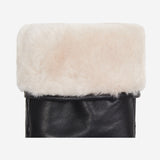 Paris (black) – Sheepskin leather mittens with lambswool lining and touchscreen feature