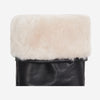 Paris (black) – Sheepskin leather mittens with lambswool lining and touchscreen feature