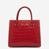 Patrizia (red) - Italian calf leather womens handbag (with shoulder strap)