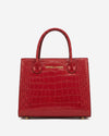 Patrizia (red) - Italian calf leather womens handbag (with shoulder strap)