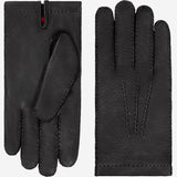 Antonio (black) – Luxurious Italian peccary leather gloves with cashmere lining