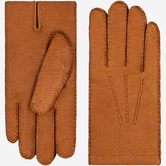 Antonio (brown) – Luxurious Italian peccary leather gloves with cashmere lining - Leather Gloves Online - Luxury Leather Gloves - 1