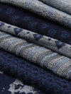 Federico (grey/blue) - warm and soft Italian scarf from wool blend  - Leather Gloves Online - Luxury Italian Scarf - 5