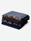 Federico (grey/blue) - warm and soft Italian scarf from wool blend  - Leather Gloves Online - Luxury Italian Scarf - 6