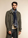 Federico (grey/blue) - warm and soft Italian scarf from wool blend  - Leather Gloves Online - Luxury Italian Scarf - 7