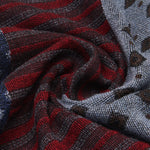 Red/Blue Italian Scarf Men Federico - Leather Gloves Online® - Luxury Leather Gloves - Made in Italy - 4