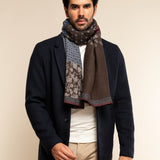 Red/Blue Italian Scarf Men Federico - Leather Gloves Online® - Luxury Leather Gloves - Made in Italy - 13