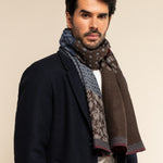 Red/Blue Italian Scarf Men Federico - Leather Gloves Online® - Luxury Leather Gloves - Made in Italy - 8