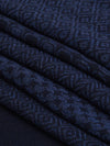 Bruno (blue) - warm and soft Italian scarf from wool blend - Leather Gloves Online - Luxury Silk Scarf - 5