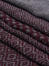 Bruno (grey/red) - warm and soft Italian scarf from wool blend - Leather Gloves Online - Luxury Silk Scarf - 5