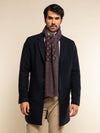 Bruno (grey/red) - warm and soft Italian scarf from wool blend - Leather Gloves Online - Luxury Silk Scarf - 7