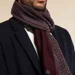 Bruna (grey/red) Italian scarf men - Leather Gloves Online® - Luxury Leather Gloves - Made in Italy - 8