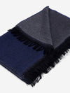 Romeo (blue/grey) - warm and soft scarf from 100% wool - Leather Gloves Online - Luxury Italian Scarf - 4