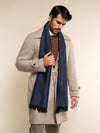 Romeo (blue/grey) - warm and soft scarf from 100% wool - Leather Gloves Online - Luxury Italian Scarf - 12